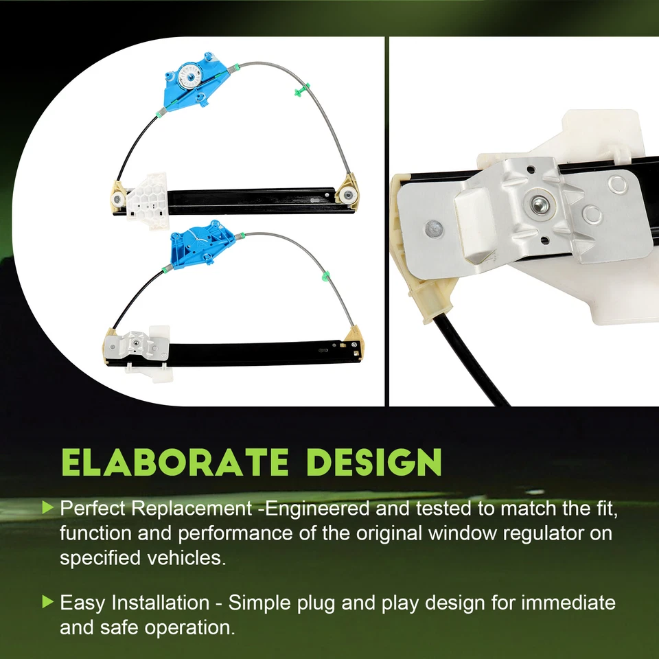 Regulador de ventana eléctrica trasero izquierdo derecho para Audi A4 S4 RS4 A4 Quattro sin motor Foto 4 de 4