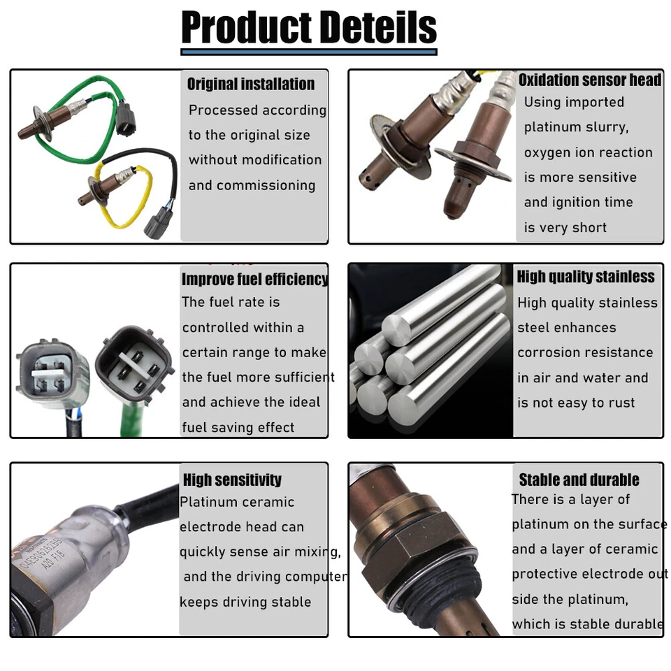 New 2Pcs Upstream+Downstream Oxygen O2 Sensor For 2012-2014 Subaru Impreza 2.0L - Imagen 4 de 4