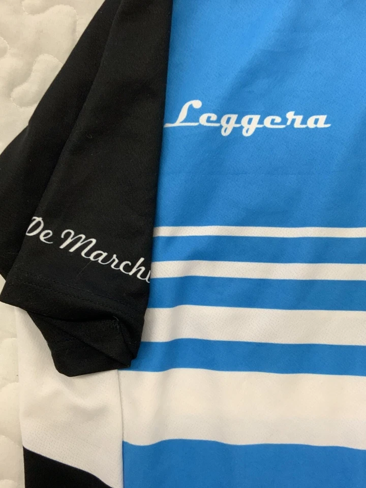 Camiseta de ciclismo De Marchi azul hecha en Italia talla M mediana Foto 2 de 4