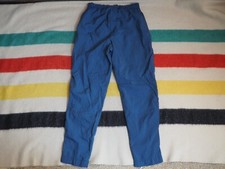 VTG 90s Nike Navy Blue Elastic Nylon Lined Baggy 32x30 Track Wind Pants Womens M