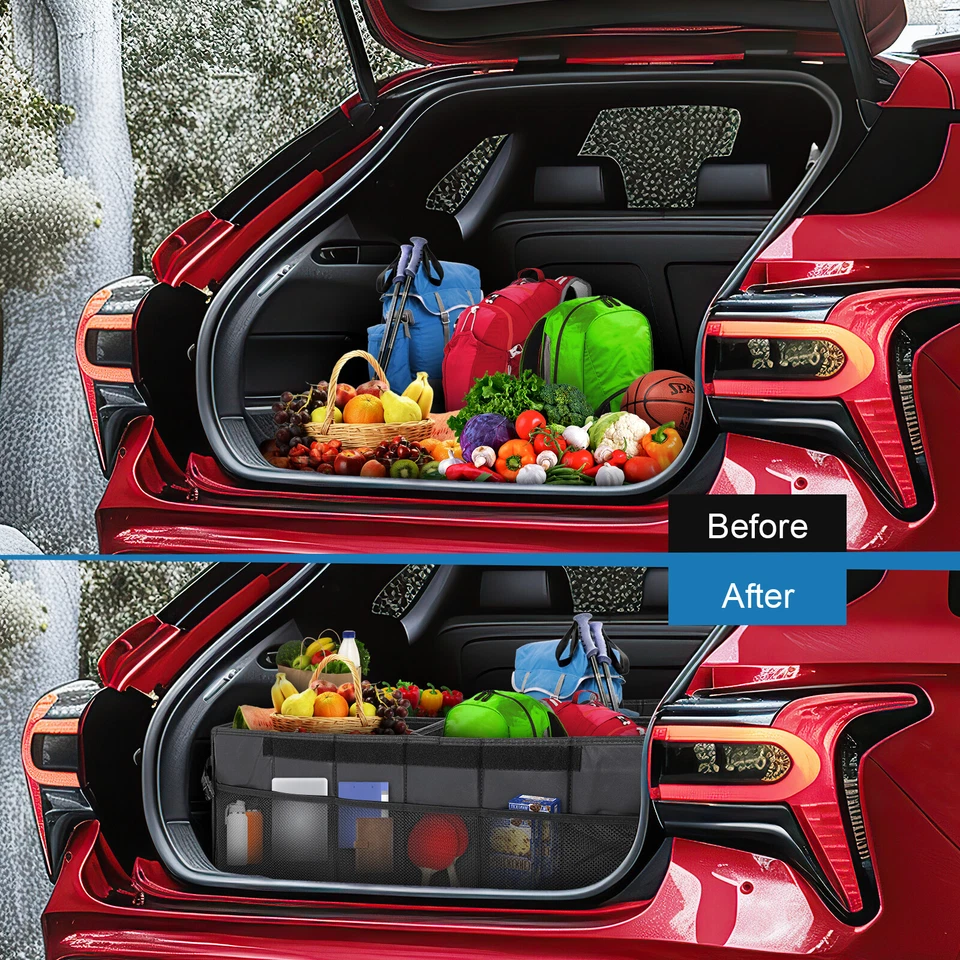 For Ford Explorer 91-2025 Trunk Cargo Organizer Folding Collapsible Storage Box - Image 3 of 4