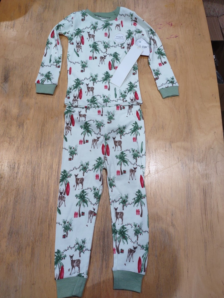 Burts Bees Kids Piece Christmas Holiday Pajamas 100% organic