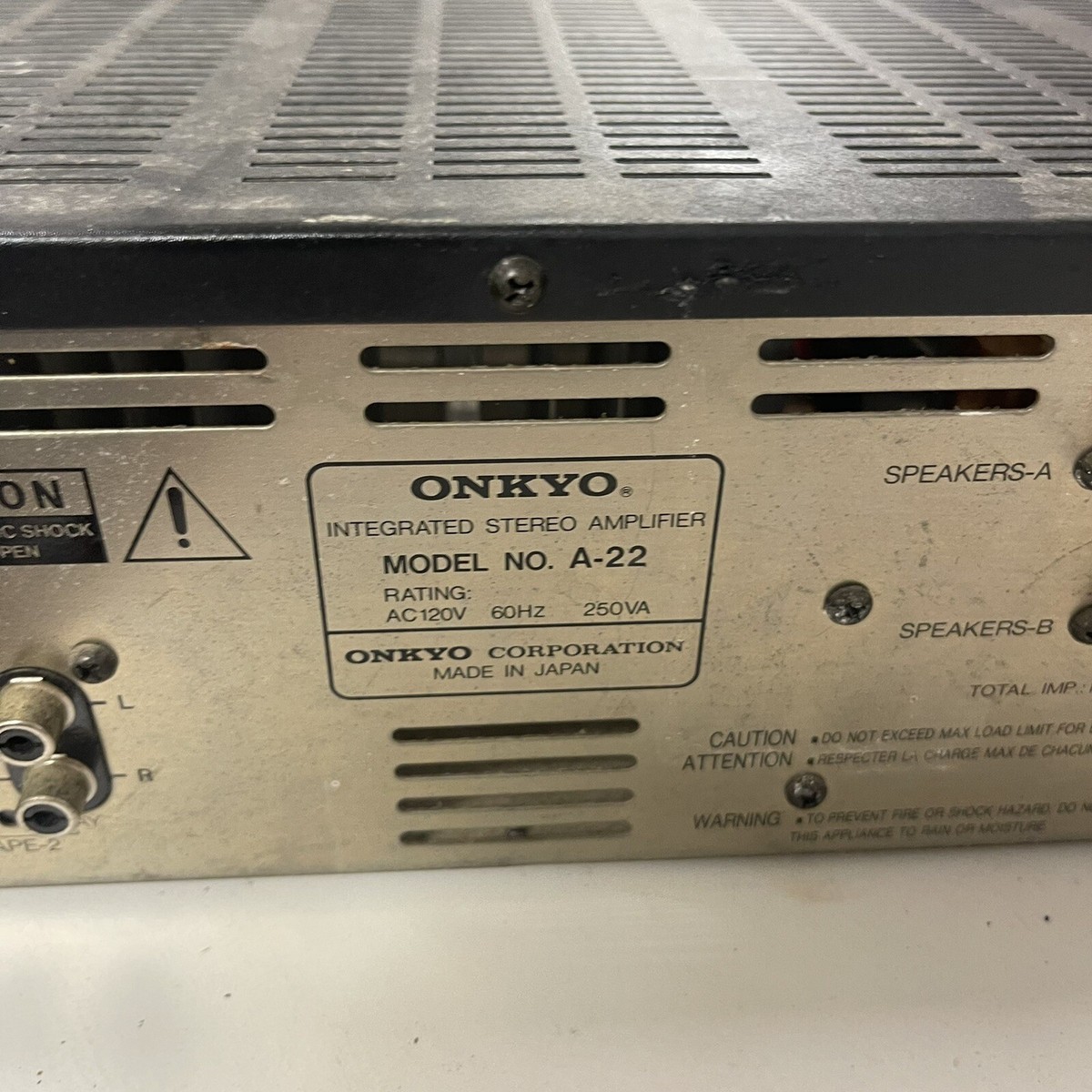 t*t様 ONKYO INTEGRATED AMPLIFIER MODEL A- Onkyo Model A-7 Integrated Amplifier