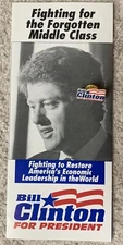 1992 Bill Clinton brochure US Presidential Political Lapel pin Campaign book LOT