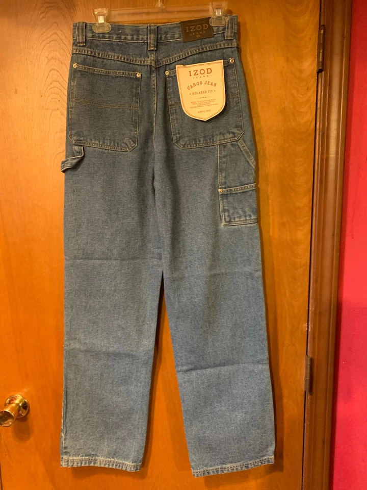 Pantalones de mezclilla cargo IZOD azules para niños talla 16 nuevos con etiquetas Foto 4 de 4