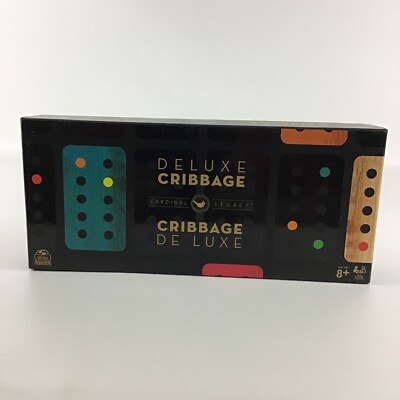 Deluxe Cribbage Family Board Game Cardinal Legacy Wooden Case Metal Movers 2020