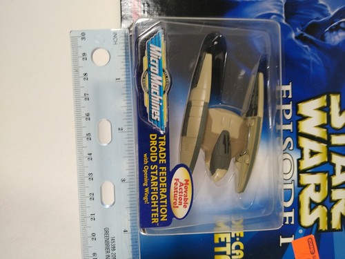 1998 Hasbro Micro Machines Star Wars Episode 1 Trade Federation Droid Fighter - Picture 3 of 10