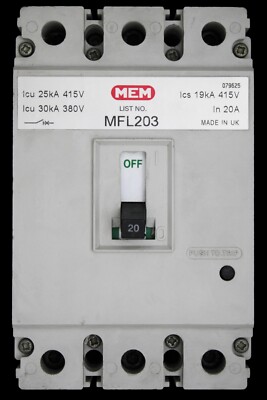 MEM 20 AMP 25kA DREIPOLIG MCCB MFL203
