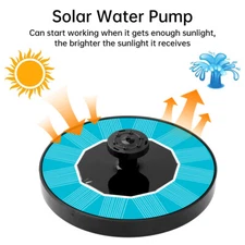 Solar Power Bird Bath Fountain Pump Upgrade 1W Solar Fountain With 4 Nozzles