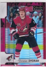 CHRISTIAN DVORAK 2017-18 17-18 OPC O-PEE-CHEE PLATINUM RED PRISM #046/199 #87