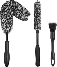 3PCS Wheel Brush Kit for Cleaning Wheel and Tire, Wheel and Rim Brush, Car Detai