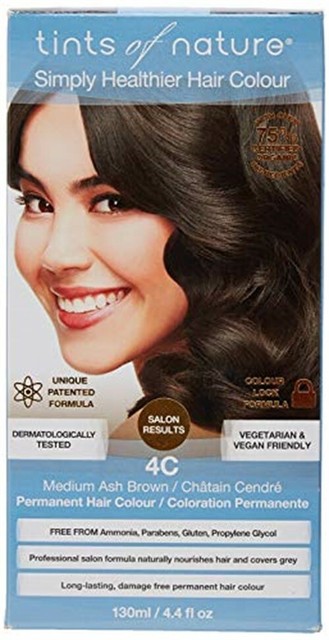 Tints Of Nature Organic 4c Medium Ash Brown Permanent Hair Colour