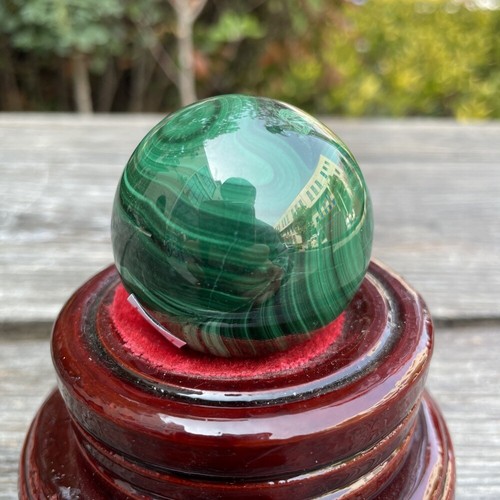 0.4LB 1.8" Natural Malachite Sphere Quartz Crystal Ball Healing Reiki Gift - Picture 3 of 10