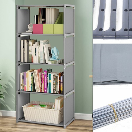4-Tier Bookcase Wall Bookshelf Leaning Wall Shelf Shelving Ladder Storage Home - Picture 5 of 16