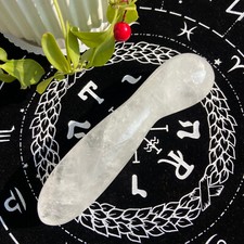 507g Clear Quartz Yoni Massager Wand Tool Crystal Collection Spiritual Rituals