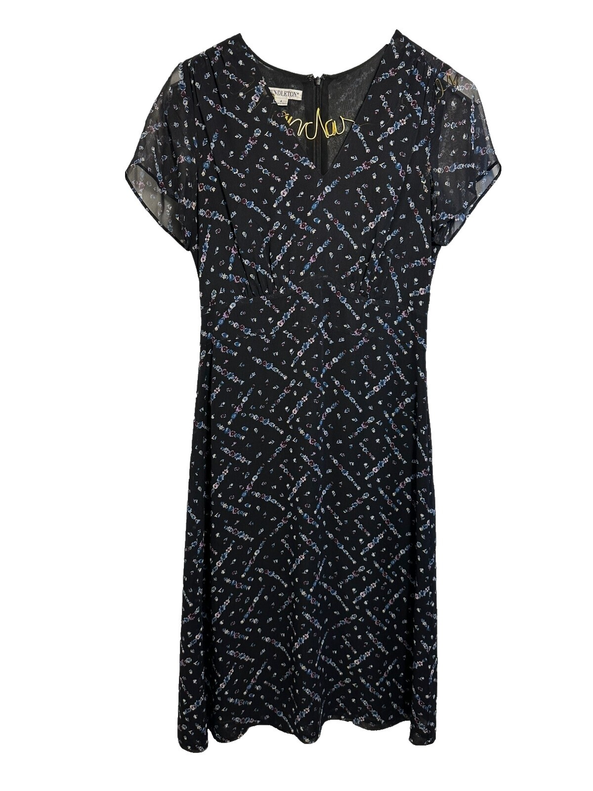 skeleton dress to impress Vintage – Goth N' Rock Tiered Strapless Chiffon Designer Size:Mom L SI9024A