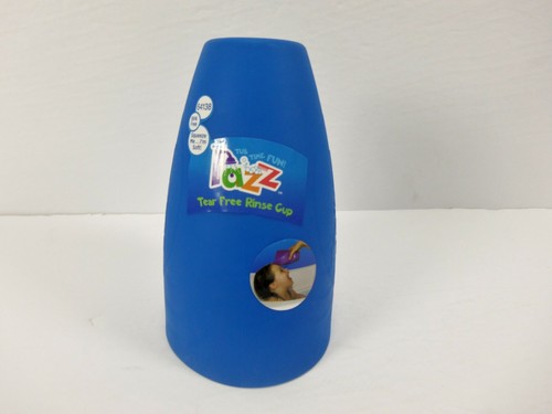 Razz Tear-Free Rinse Flexible Cup Baby Bath Tub Time Blue Cup w/ 9 Washcloths - Picture 3 of 7