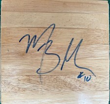 MIKE BIBBY SIGNED 6X6 PARQUET FLOOR ARIZONA WILDCAT BASKETBALL