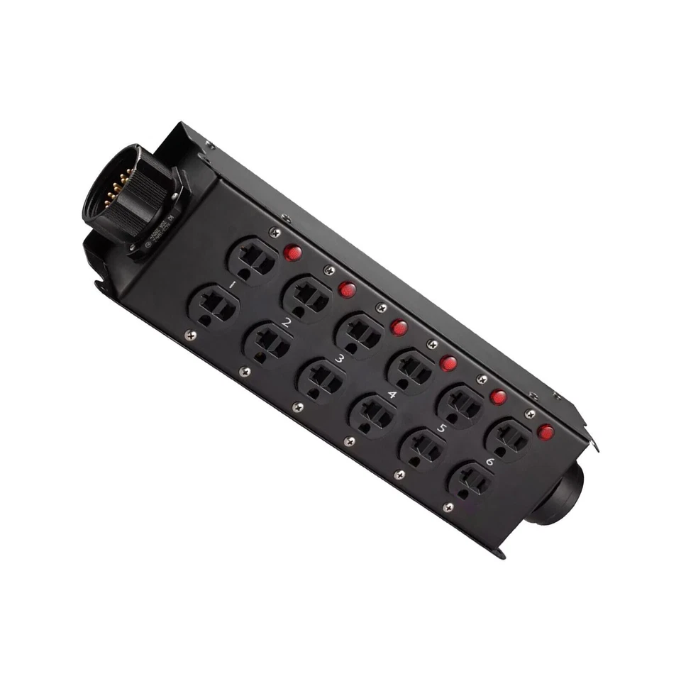 Caja de distribución de energía Edison de 19 pines Socapex a 12x para distribución de iluminación de DJ de escenario Foto 2 de 4