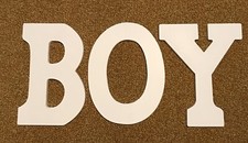 White Wooden "BOY" letters