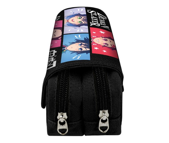 Demon Slayer Kimetsu No Yaiba Canvas Pen Pencil Case Zipper Stationery