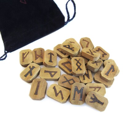 Runic Tile Set NEW Wooden Tile Rune Set (Standard Edition) Norse Runes Lo Scarabeo | eBay