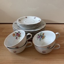 Original ~Wunsiedel~ Bavaria Porzellan - Service | 14-Teilig - Blumendekor -