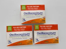 3x OSCILLOCOCCINUM BOIRON FOR FLU LIKE SYSMPTOMS EACH 12 DOSES EXP: 11/28 MR 161