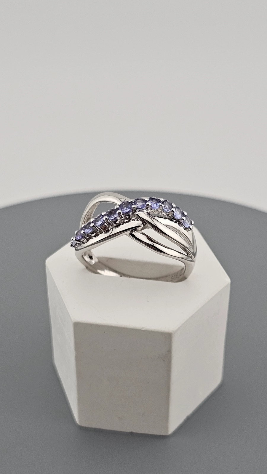 925 Sterling Silver Crossover Infinity Style Ring… - image 2