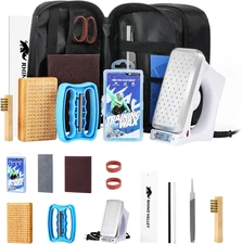 Ski Snowboard Tuning and Waxing Kit, 13/15 PCS Ski Wax Kit with 120V Waxing Iron