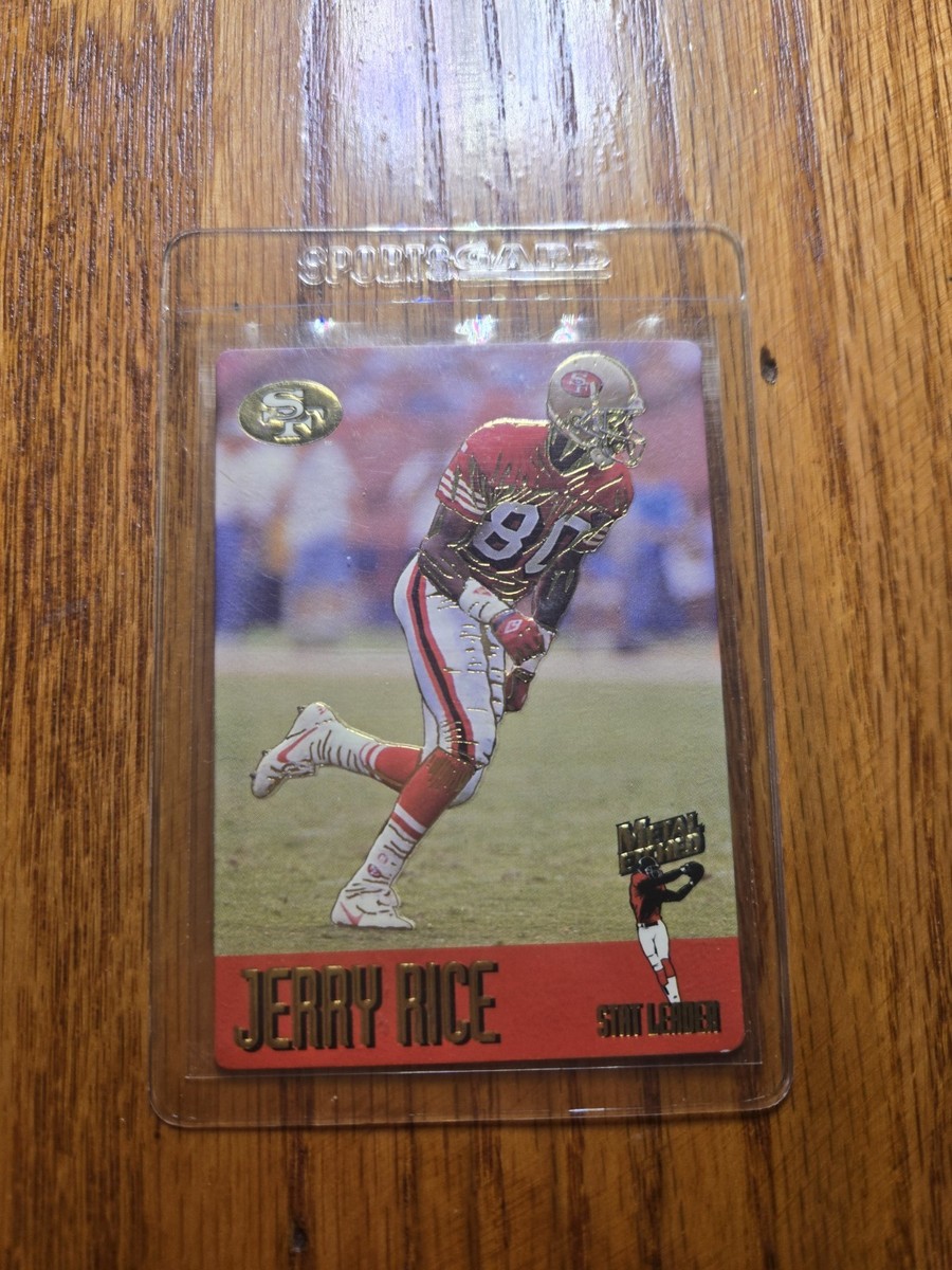Jerry Rice Action Packed Metal Etched Stat Leader #SL2 Prototype Gold Mint 