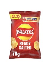 Full Box of 18 Packs Walkers Ready Salted Crisps £1.35 RRP 70g Great for Sharing