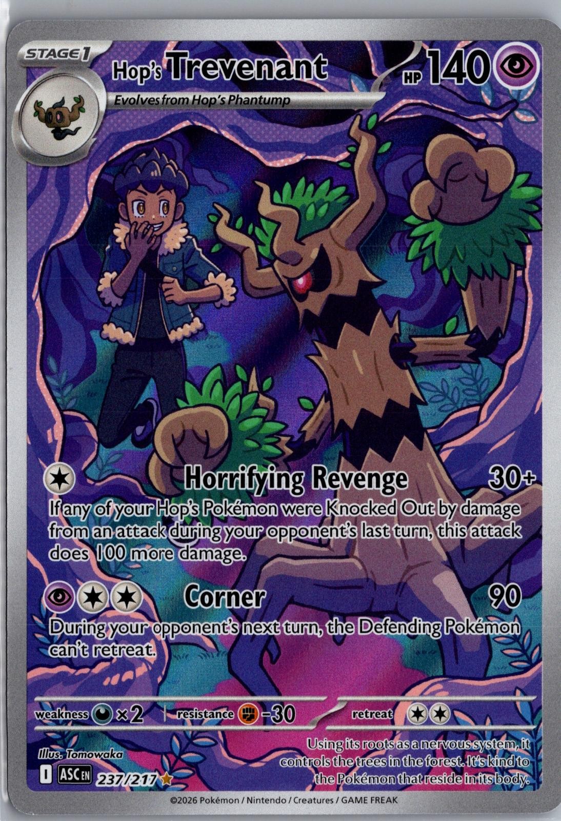 HOP'S TREVENANT 237/217 Illustration Rare Ascended Heroes Pokemon HOLO Near Mint