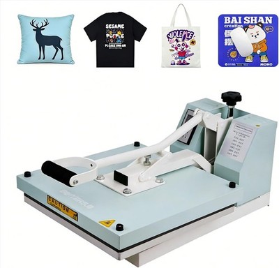 Teal Industrial Heat Press 15x15 Teflon Coated LCD