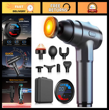 Deep Tissue Massage Gun with Heat  Percussion Muscle Massager for Pain Relief,