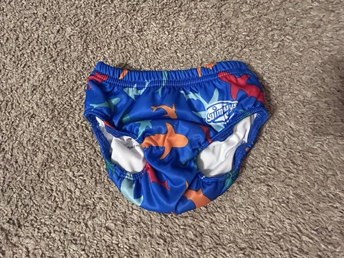 Swimways baby swim diaper with shark print Size 6 Months