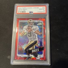 2024 Topps Cosmic Chrome - Drew Brees #65 Red Flare Lunar Eclipse Refractor /5