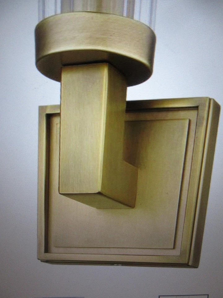 Z-Lite Beau 4,5 pulgadas Aplique de pared de latón frotado de 1 luz con pantalla de vidrio transparente Foto 4 de 4