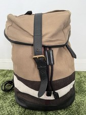Burberry Canvas Classic Nova Check Black Leather Backpack VGC Unisex 