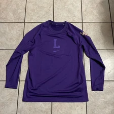 LSU Tigers Nike Dri-Fit Baseball LS Team Issued Lightweight Sweatshirt Men XL