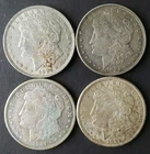 Lot of Four 1921 $1 Morgan Silver Dollars
