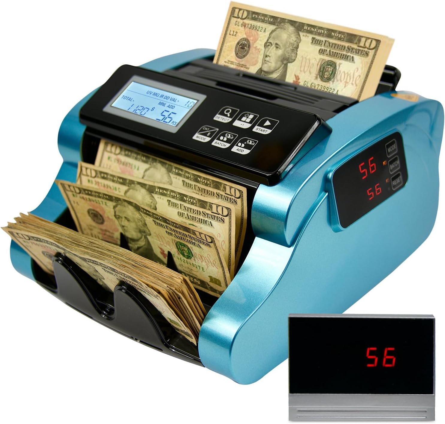 Money Counter Machine 1000 Bills/Min High-Speed Bill Counter with UV/MG/IR/DD