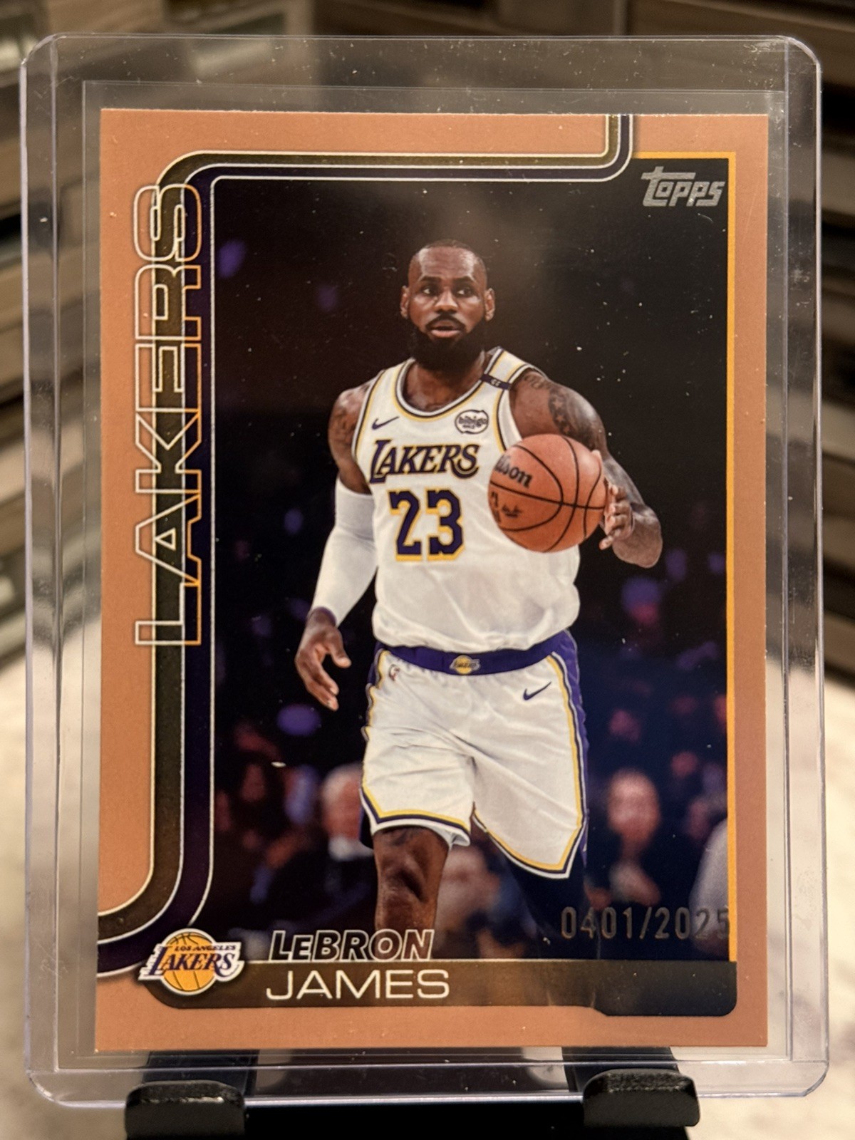 2025 Topps Lebron James #150 NBA LA Lakers Gold /2025