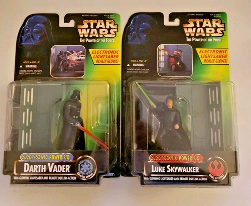Star Wars Electronic Power F/X Figure Lot Power of the Force SEALED Vader Luke