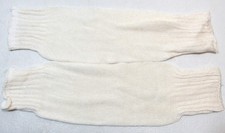 Vintage 1980s Leg Warmers Ivory Acrylic Knit Aerobic Workout Ballet