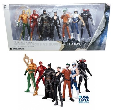 DC COMICS - THE NEW 52 SUPER HEROES VS SUPER VILLAINS ACTIONFIGUR 7 PACK