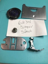 Singer 6234 Sewing Machine Parts Lot, Bobbin Case, Slide, Needle Plate, Foot