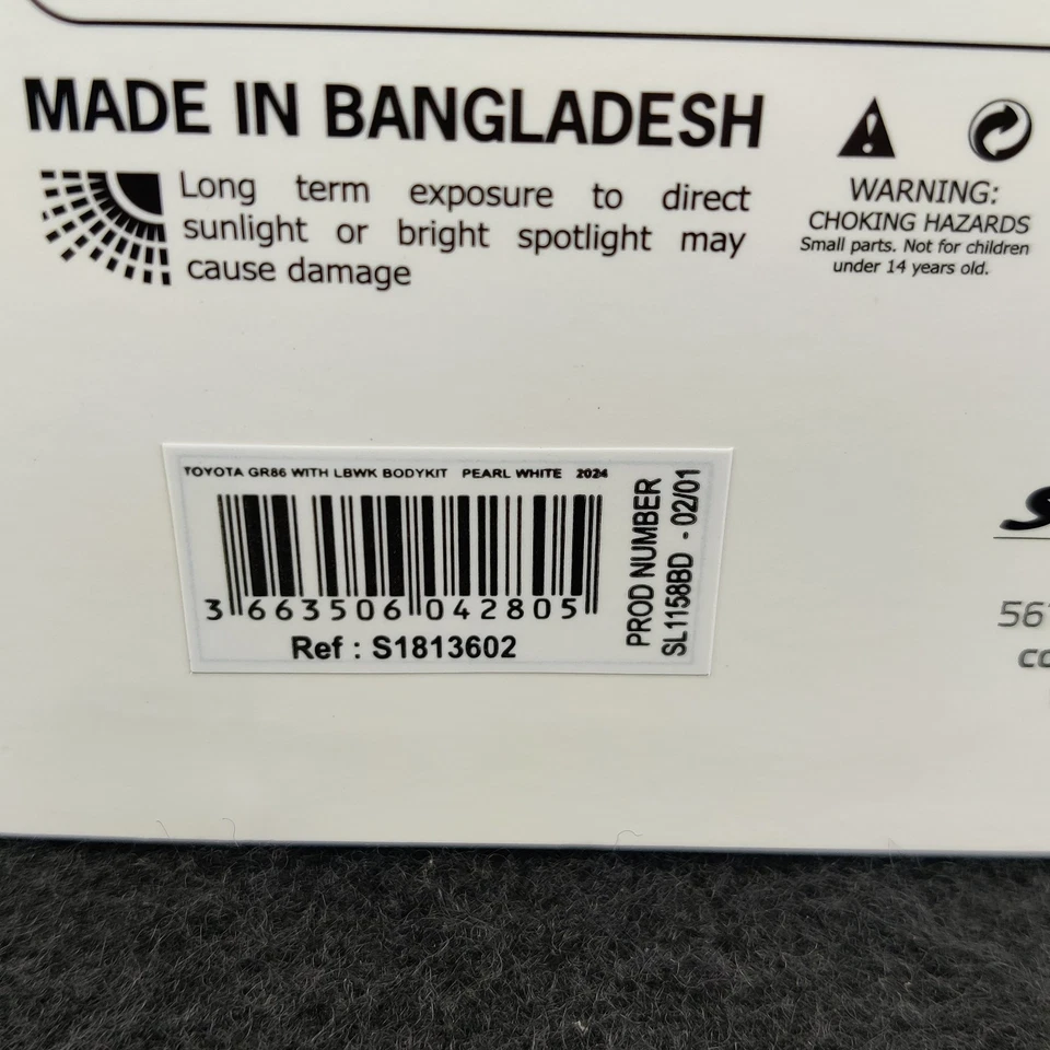 VOITURE SOLIDO TOYOTA GR86 LBWK BODY KIT PEARL WHITE 2024 1:18 NEUF.B S1813602 - Photo 4/4
