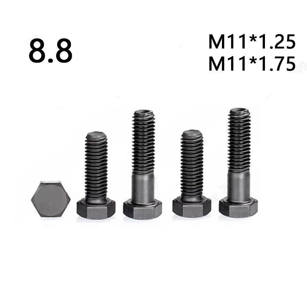 Schwarz 8,8 Stahl Sechskantschrauben Maschinen Gewindeschrauben M11-1.25/1.75