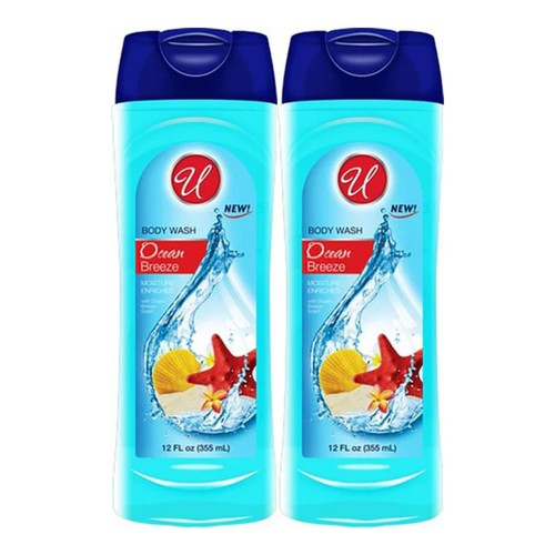 Raspberry Refresh Body Wash with Ocean Breeze Scent, 12oz. (355ml) (Pack of 2) - Afbeelding 1 van 2